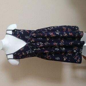 Band Of Gypsies Navy Floral Mini Dress Size S